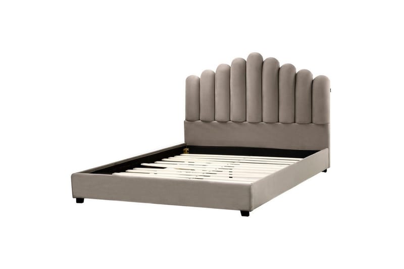 Sänky sälepohjalla Vincennes - Taupe, musta, 160x200 cm - Huonekalut - Sänky - Sänkykehikot & sängynrungot