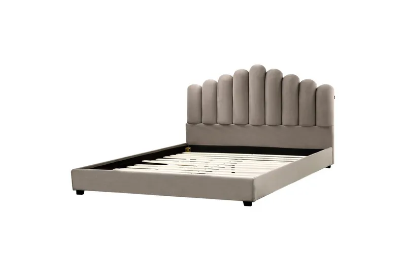 Sänky sälepohjalla Vincennes - Taupe, musta, 180x200 cm - Huonekalut - Sänky - Sänkykehikot & sängynrungot