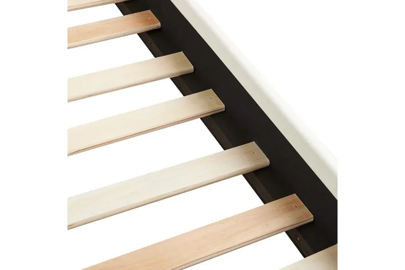 Sänky sälepohjalla Vincennes - Valkoinen, Musta, 140x200 cm - Huonekalut - Sänky - Sänkykehikot & sängynrungot