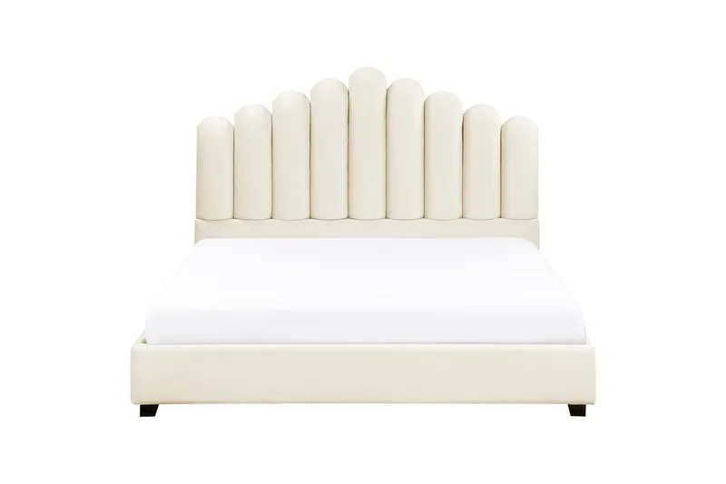 Sänky sälepohjalla Vincennes - Valkoinen, Musta, 140x200 cm - Huonekalut - Sänky - Sänkykehikot & sängynrungot