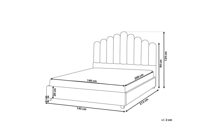 Sänky sälepohjalla Vincennes - Valkoinen, Musta, 140x200 cm - Huonekalut - Sänky - Sänkykehikot & sängynrungot