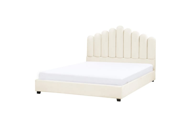 Sänky sälepohjalla Vincennes - Valkoinen, Musta, 140x200 cm - Huonekalut - Sänky - Sänkykehikot & sängynrungot