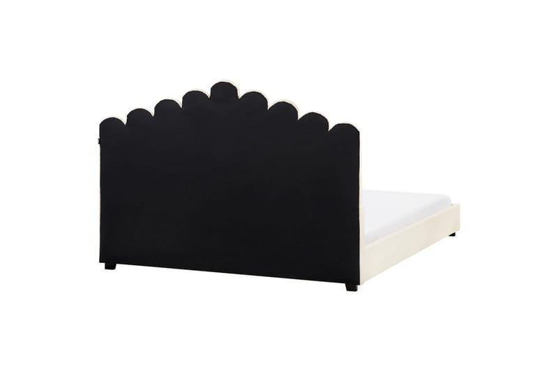 Sänky sälepohjalla Vincennes - Valkoinen, Musta, 180x200 cm - Huonekalut - Sänky - Sänkykehikot & sängynrungot