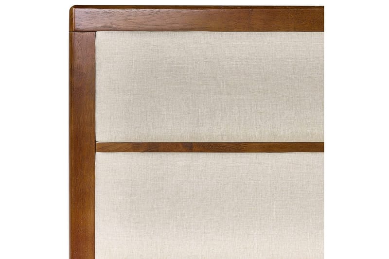 Sänky sälepohjalla Poissy - Tumma puu, beige, 180x200 cm - Huonekalut - Sänky - Sänkykehikot & sängynrungot