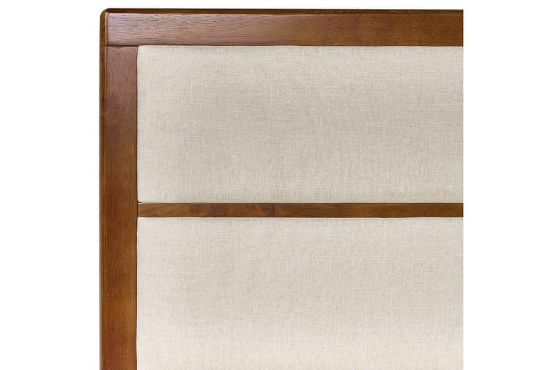 Sänky sälepohjalla Poissy - Tumma puu, beige, 160x200 cm - Huonekalut - Sänky - Sänkykehikot & sängynrungot