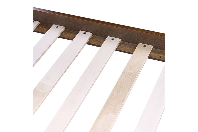 Sänky sälepohjalla Poissy - Tumma puu, beige, 160x200 cm - Huonekalut - Sänky - Sänkykehikot & sängynrungot