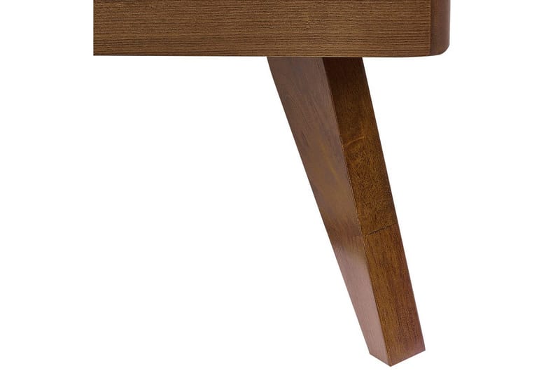 Sänky sälepohjalla Poissy - Tumma puu, beige, 160x200 cm - Huonekalut - Sänky - Sänkykehikot & sängynrungot