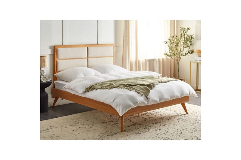 Sänky sälepohjalla Poissy - Vaalea puu, beige, 160x200 cm - Huonekalut - Sänky - Sänkykehikot & sängynrungot