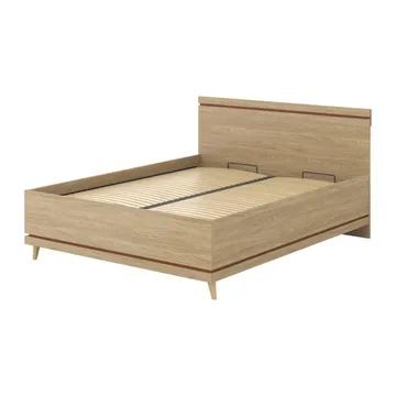 Sänky Scandi, ylösnostettava säilytystila - 160 cm, Öljytty tammi - Huonekalut - Sänky - Sänkykehikot & sängynrungot