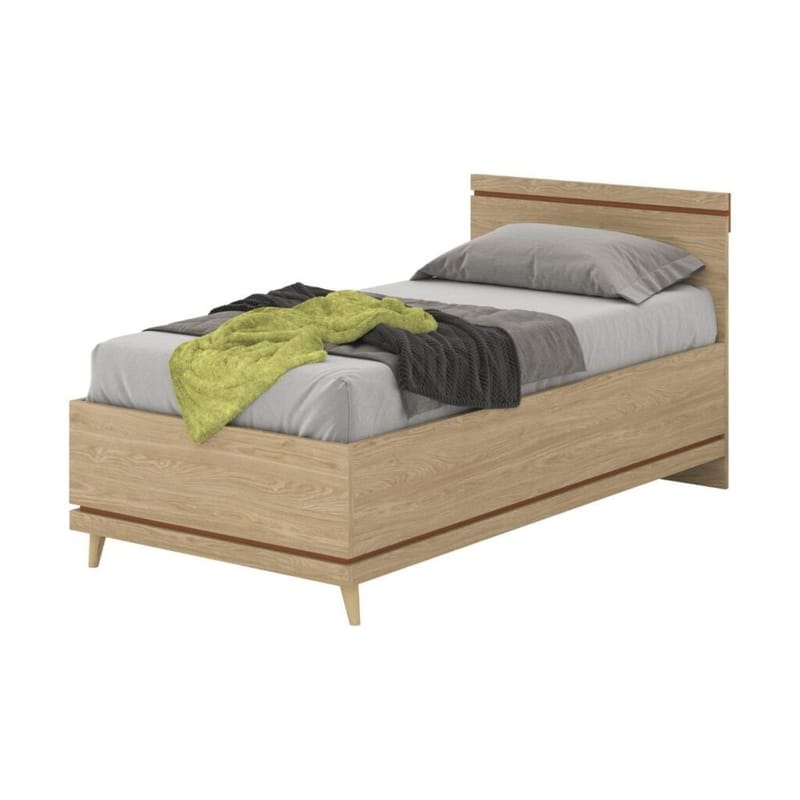 Sänky Skandinavisk - 100 cm, Öljytty tammi - Huonekalut - Sänky - Sänkykehikot & sängynrungot