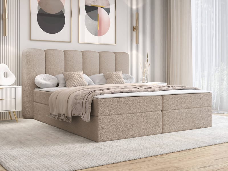 sänky Softi Lambi 06 140x200 - beige - Huonekalut - Sänky - Sängyt säilytystilalla