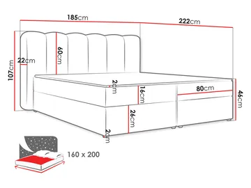 sänky Softi Lambi 07 160x200 - valkoinen - Huonekalut - Sänky - Sängyt säilytystilalla