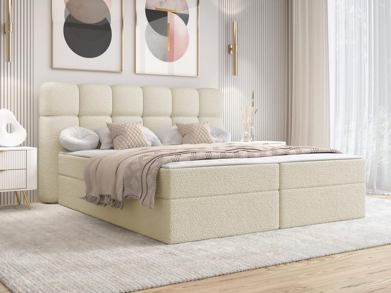 sänky Softi Lambi 08 180x200 - beige - Huonekalut - Sänky - Sängyt säilytystilalla