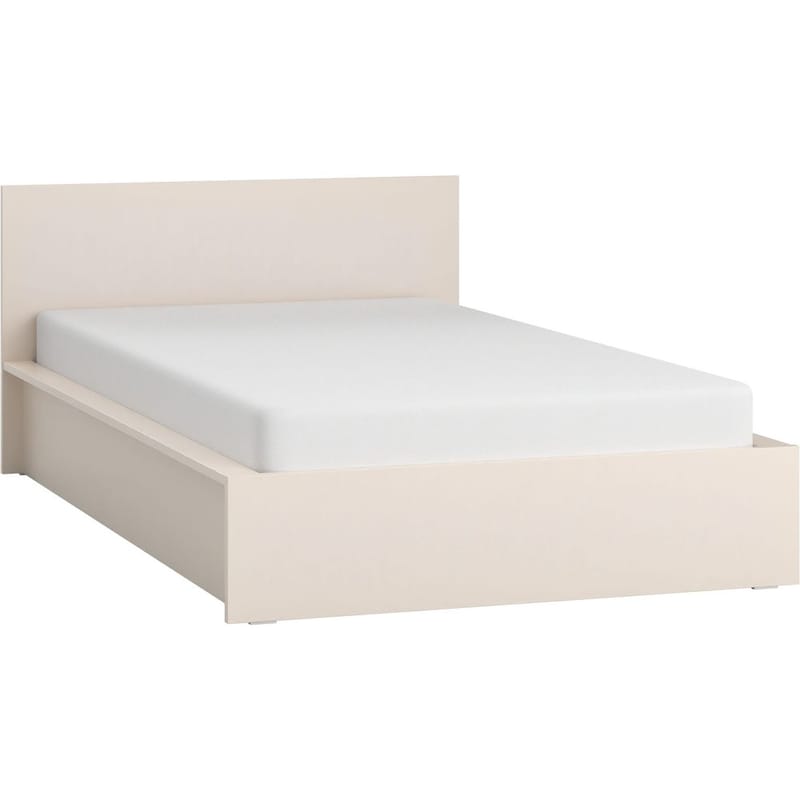 Sänky päädyllä 4 You Fresh puisilla säleillä teipissä hiekanbeige, 120 x 200 cm