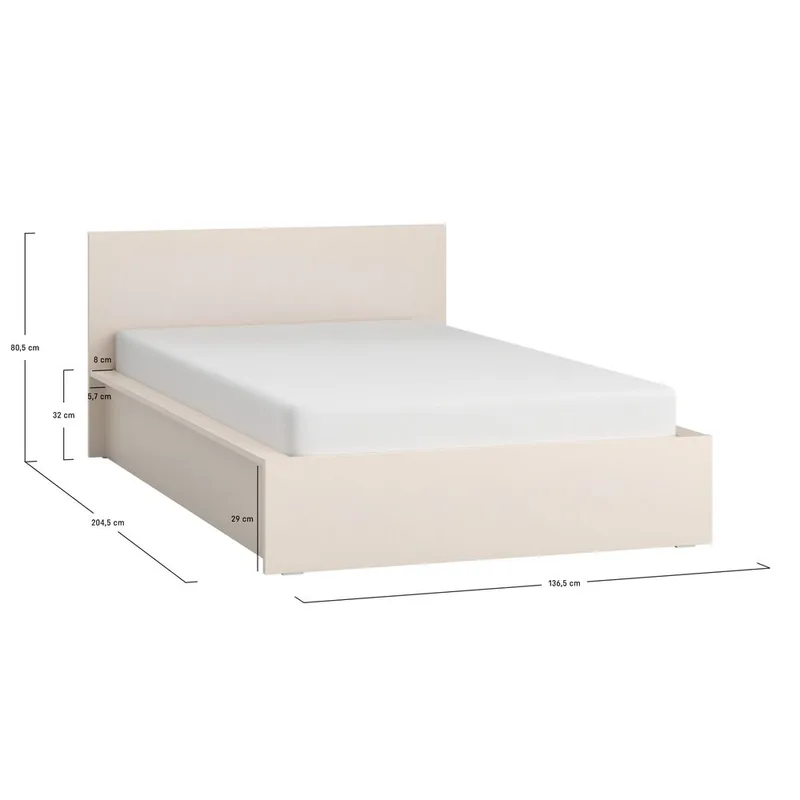 Sänky päädyllä 4 You Fresh puisilla säleillä teipissä hiekanbeige - 120 x 200 cm - Huonekalut - Sänky - Sänkykehikot & sängynrungot