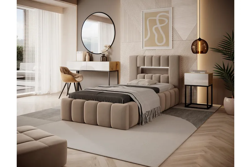 Sänkykehikko Lacolle 90x200 cm, Vaaleanruskea