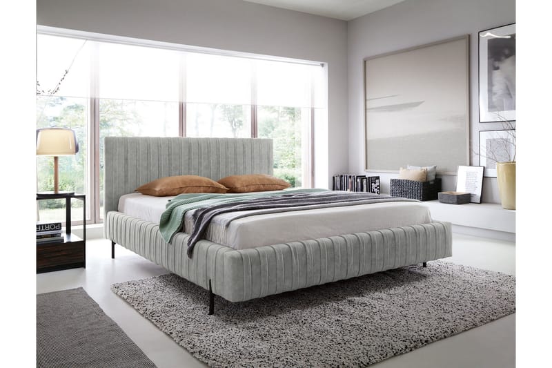 Sänkykehikko Plissa 160x200 cm - Harmaa - Huonekalut - Sänky - Sänkykehikot & sängynrungot