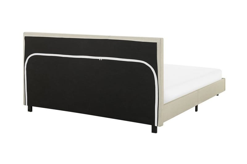 Albi kaksoissänky 160x200 cm kangasta sängynpäädyllä - Beige - Huonekalut - Sänky - Sänkykehikot & sängynrungot