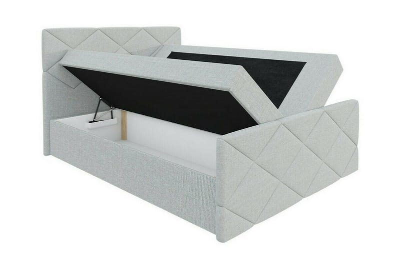 Boisdale sängynrunko säilytystilalla 140x200 cm kangasta kovuusasteella Medium - Beige - Huonekalut - Sänky - Sänkykehikot & sängynrungot