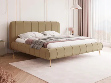 Calrosin Sängynrunko Jaloilla 140x200 cm Säilytystilalla - Tummabeige - Huonekalut - Sänky - Sänkykehikot & sängynrungot