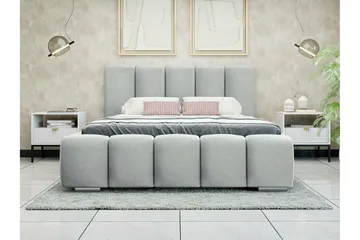 Cleaton Kupliva Sängynrunko 140x200 cm - Vaaleanharmaa/Tummanharmaa - Huonekalut - Sänky - Sänkykehikot & sängynrungot