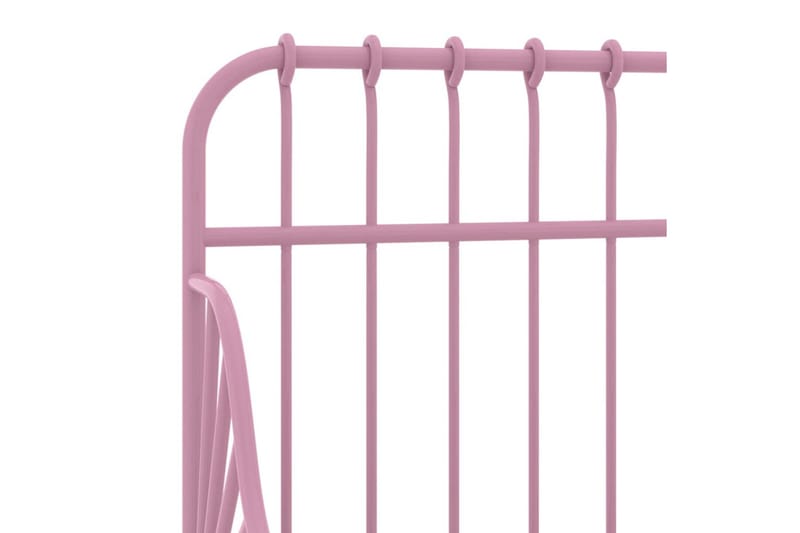 Jatkettava sängynrunko pinkki metalli 80x130/200 cm - Huonekalut - Sänky - Sänkykehikot & sängynrungot