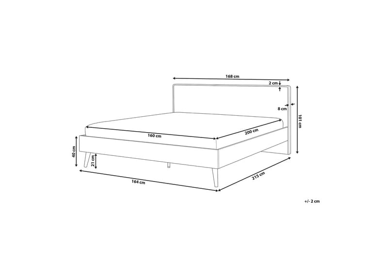 Jenkkisänky Ithiel 160x200 - Puu/Luonnonväri - Huonekalut - Sänky - Sänkykehikot & sängynrungot