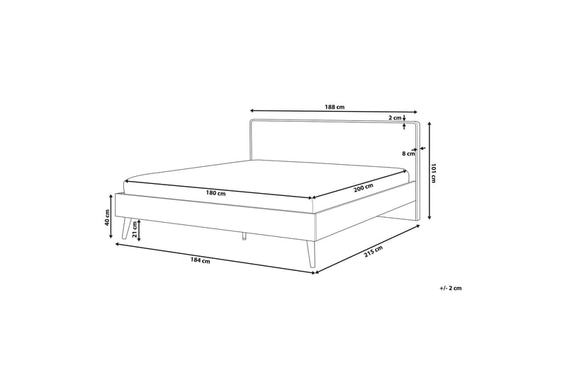 Jenkkisänky Ithiel LED-valaistuksella 180x200 - Puu/Luonnonväri - Huonekalut - Sänky - Sänkykehikot & sängynrungot
