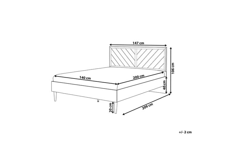 Jenkkisänky Losolla 140x200 - Puu/Luonnonväri - Huonekalut - Sänky - Sänkykehikot & sängynrungot