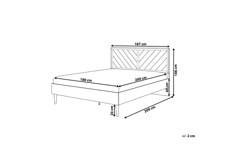 Jenkkisänky Losolla 180x200 - Puu/Luonnonväri - Huonekalut - Sänky - Sänkykehikot & sängynrungot