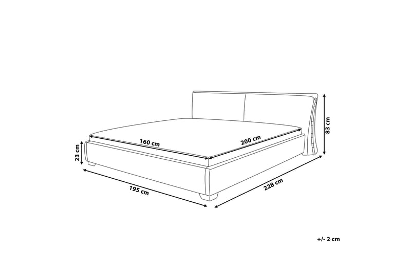 Jenkkisänky Tarun LED-valaistuksella 160x200 - Kulta - Huonekalut - Sänky - Sänkykehikot & sängynrungot
