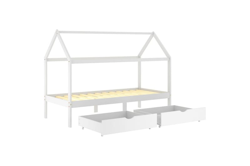 Lasten sängynrunko laatikoilla täysi mänty 90x200 cm - Huonekalut - Sänky - Sänkykehikot & sängynrungot