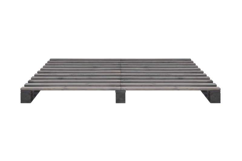 Lavasängynrunko harmaa täysi mänty 200x200 cm - Harmaa - Huonekalut - Sänky - Sänkykehikot & sängynrungot