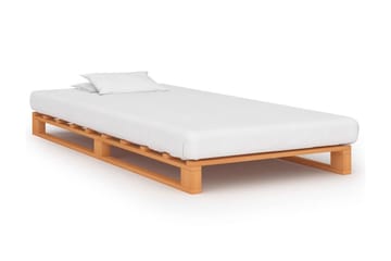 Lavasängynrunko ruskea täysi mänty 100x200 cm - Ruskea - Huonekalut - Sänky - Sänkykehikot & sängynrungot