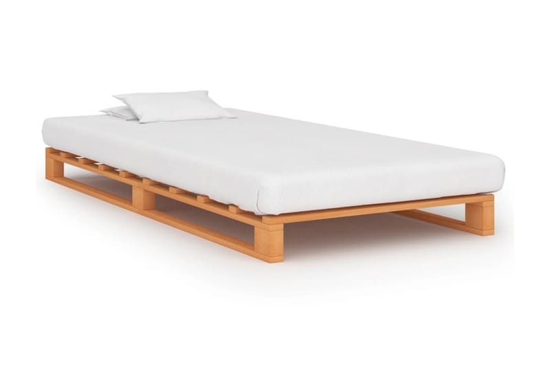 Lavasängynrunko ruskea täysi mänty 90x200 cm - Ruskea - Huonekalut - Sänky - Sänkykehikot & sängynrungot