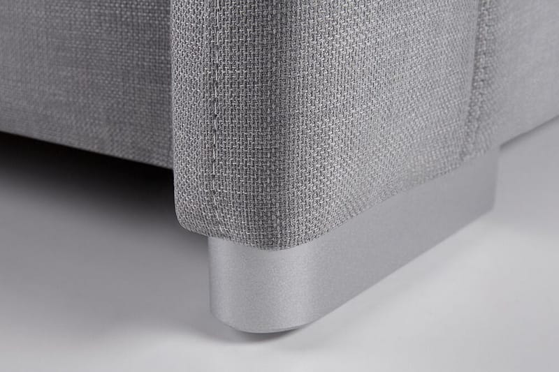 Nantes sänkypaketti – kaksoissänky 140x200 cm kangasta sängynpäädyllä + petauspatja - Harmaa - Huonekalut - Sänky - Sänkykehikot & sängynrungot