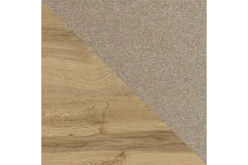 Oberting sänkypaketti 200x200 cm kangasta säilytyksellä ja sängynpäädyllä + petauspatja - Vaaleanbeige - Huonekalut - Sänky - Sänkykehikot & sängynrungot