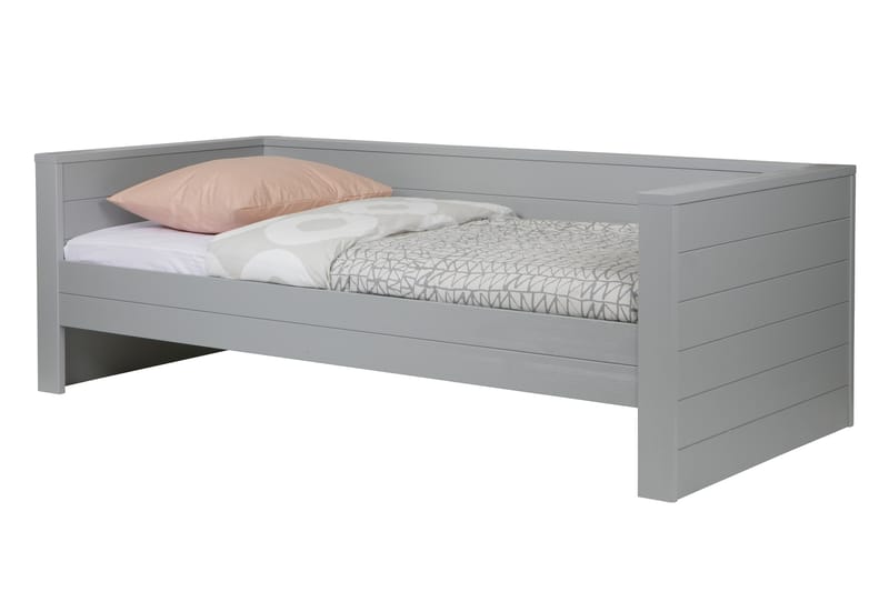 Päivävuode/Juniorisänky Mitchel 100x200 - Harmaa Mänty - Huonekalut - Sänky - Sänkykehikot & sängynrungot
