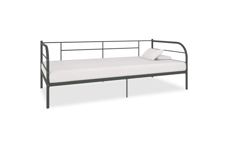 Päivävuoteenrunko harmaa metalli 90x200 cm - Huonekalut - Sänky - Sänkykehikot & sängynrungot