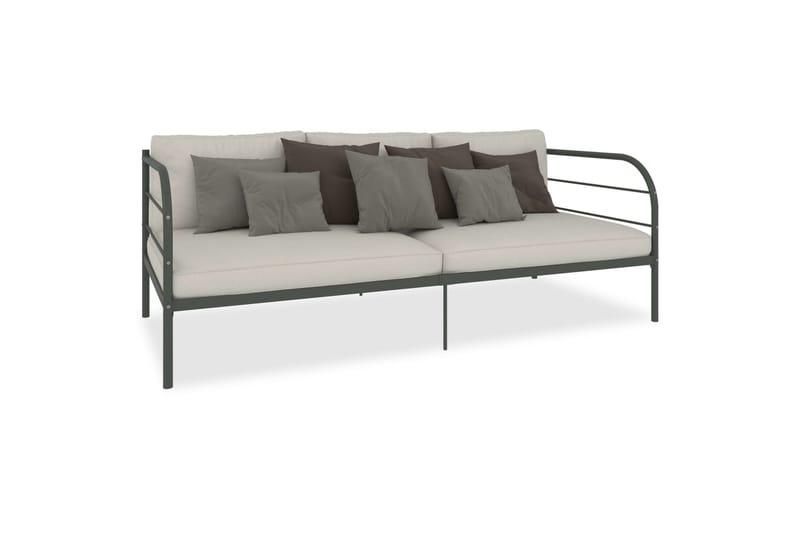 Päivävuoteenrunko harmaa metalli 90x200 cm - Huonekalut - Sänky - Sänkykehikot & sängynrungot