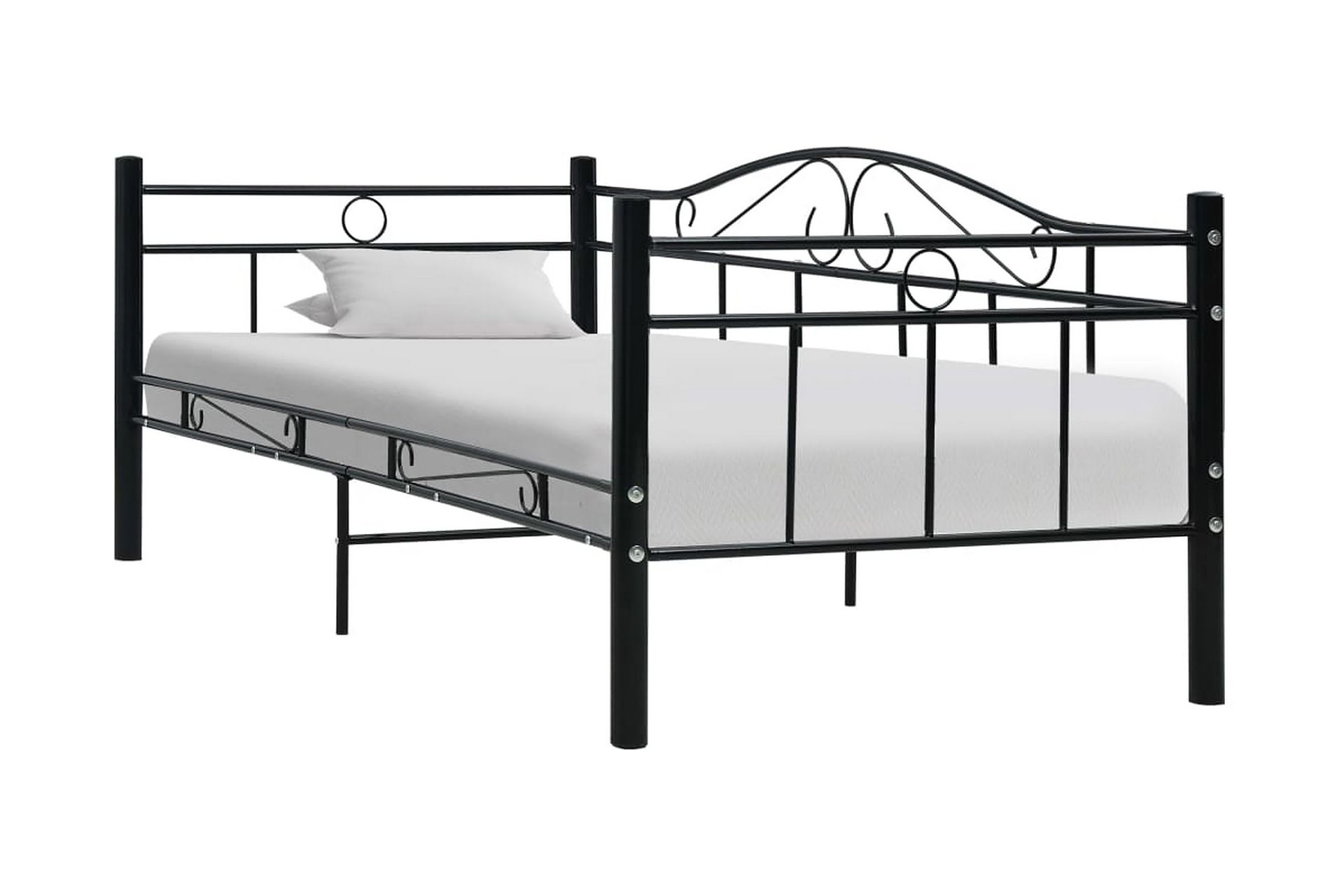 Päivävuoteenrunko musta metalli 90x200 cm - Musta - Huonekalut - Sänky - Sänkykehikot & sängynrungot