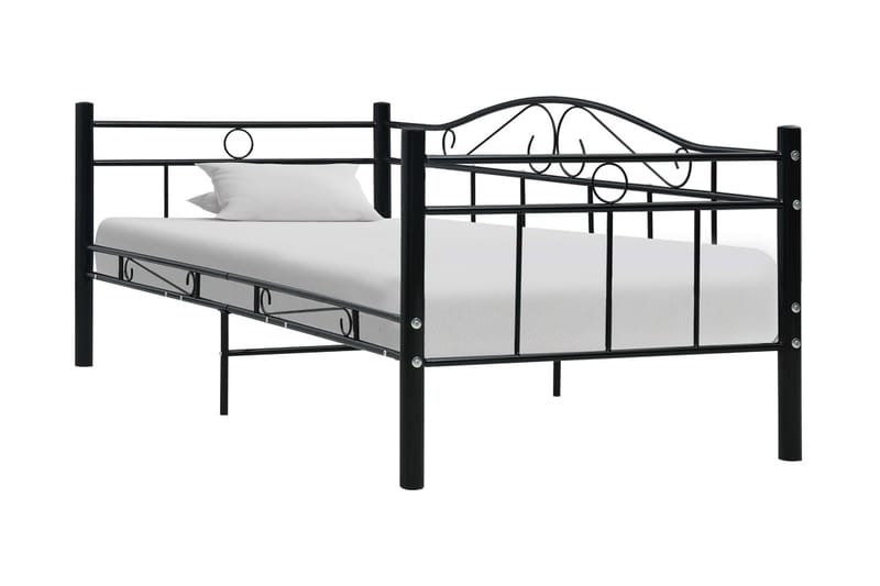 Päivävuoteenrunko musta metalli 90x200 cm - Musta - Huonekalut - Sänky - Sänkykehikot & sängynrungot