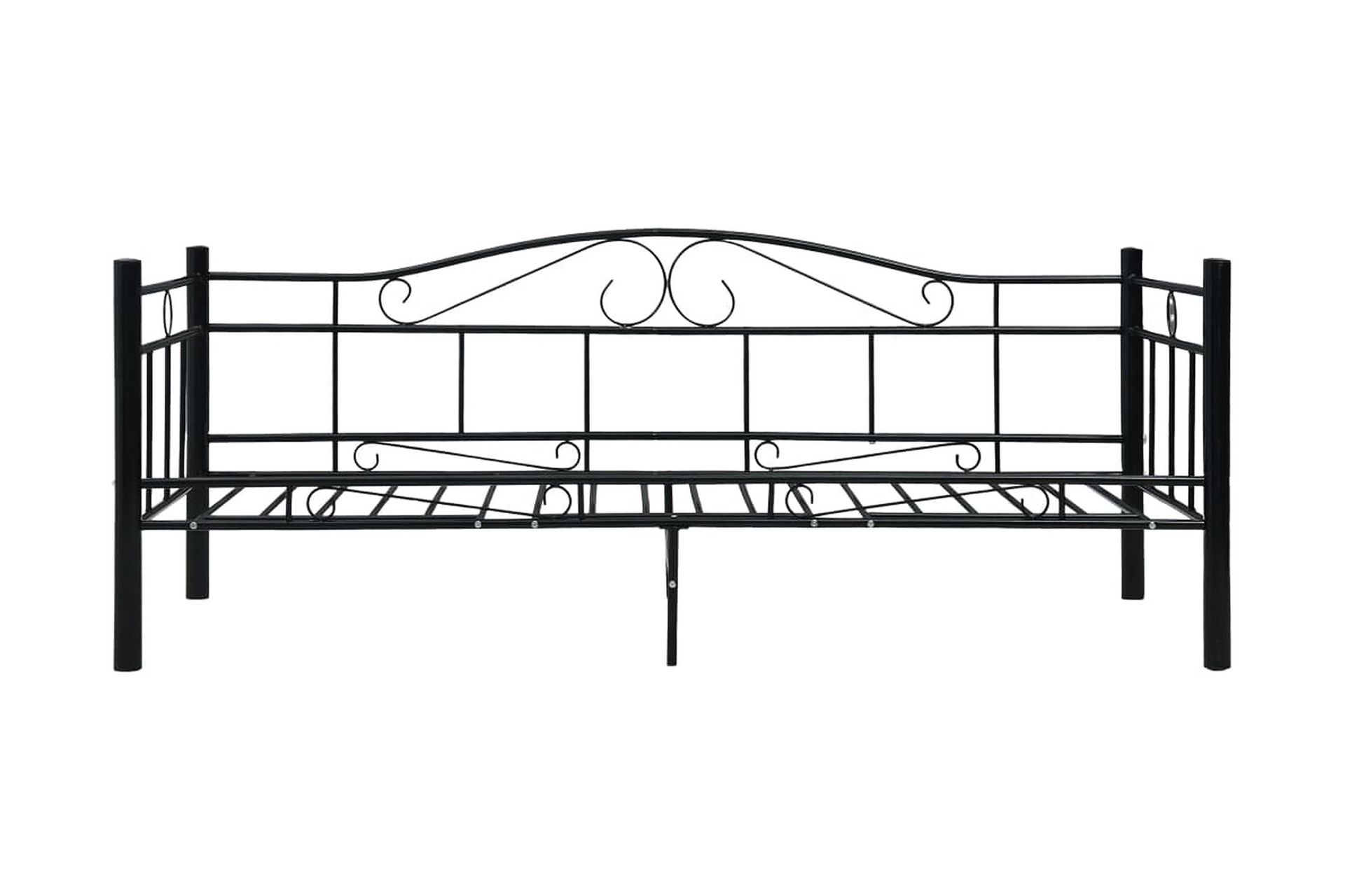 Päivävuoteenrunko musta metalli 90x200 cm - Musta - Huonekalut - Sänky - Sänkykehikot & sängynrungot