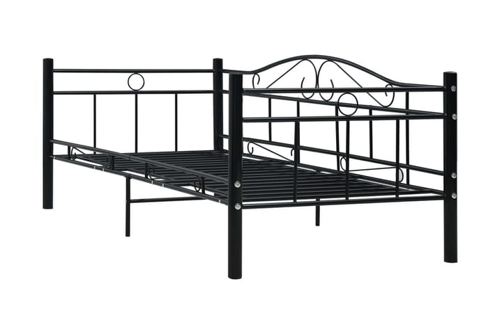 Päivävuoteenrunko musta metalli 90x200 cm - Musta - Sänkykehikot & sängynrungot