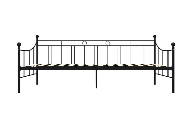 Päivävuoteenrunko musta metalli 90x200 cm - Huonekalut - Sänky - Sänkykehikot & sängynrungot
