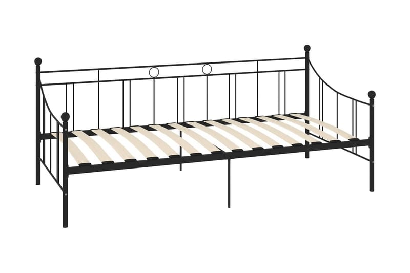 Päivävuoteenrunko musta metalli 90x200 cm - Huonekalut - Sänky - Sänkykehikot & sängynrungot