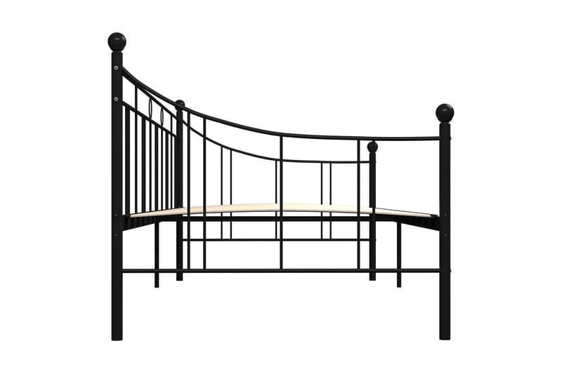 Päivävuoteenrunko musta metalli 90x200 cm - Huonekalut - Sänky - Sänkykehikot & sängynrungot