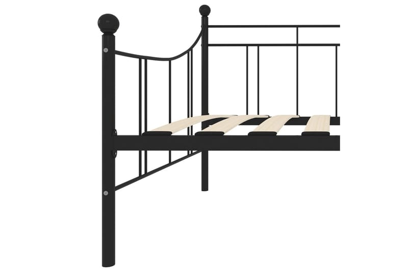 Päivävuoteenrunko musta metalli 90x200 cm - Huonekalut - Sänky - Sänkykehikot & sängynrungot