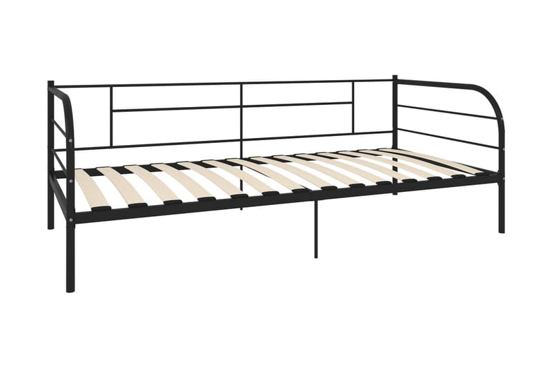 Päivävuoteenrunko musta metalli 90x200 cm - Huonekalut - Sänky - Sänkykehikot & sängynrungot