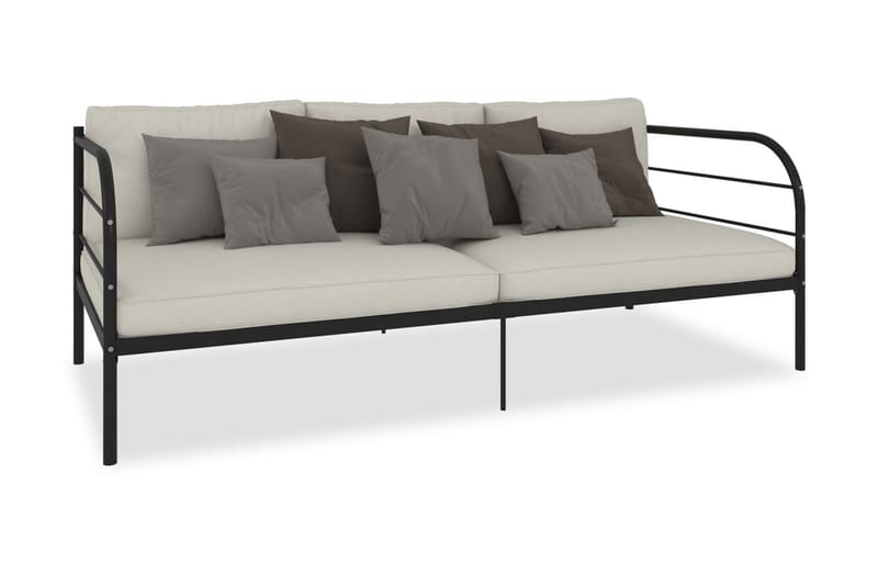 Päivävuoteenrunko musta metalli 90x200 cm - Huonekalut - Sänky - Sänkykehikot & sängynrungot